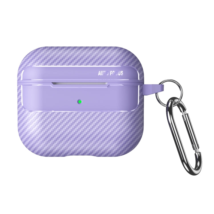 For AirPods 3 Carbon Fiber Texture Anti-fall Earphone Protective Case
