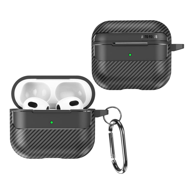 For AirPods 3 Carbon Fiber Texture Anti-fall Earphone Protective Case