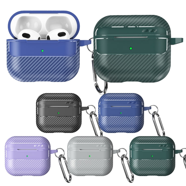 For AirPods 3 Carbon Fiber Texture Anti-fall Earphone Protective Case