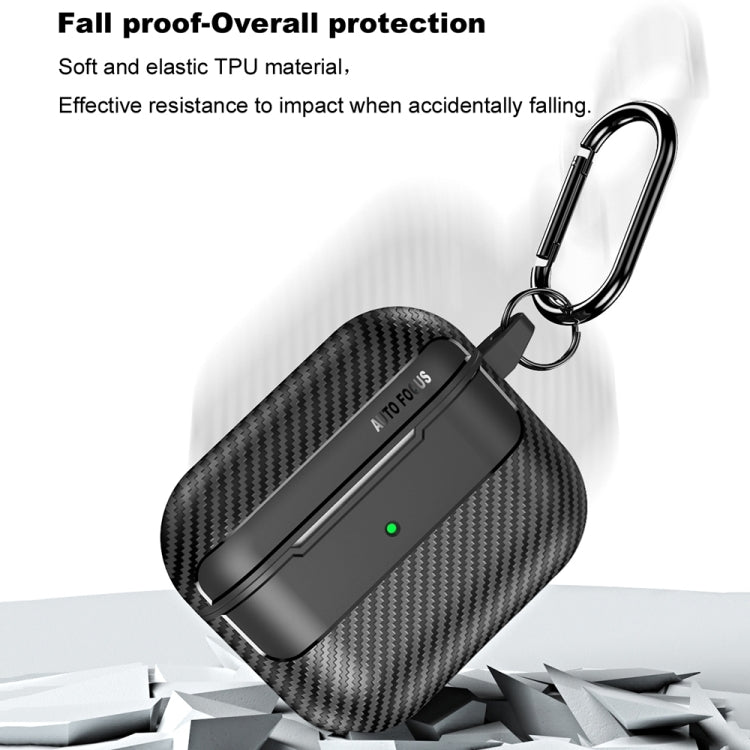 For AirPods 3 Carbon Fiber Texture Anti-fall Earphone Protective Case