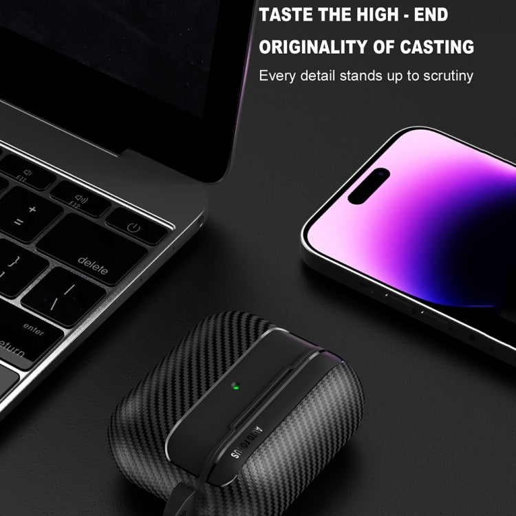 For AirPods 3 Carbon Fiber Texture Anti-fall Earphone Protective Case