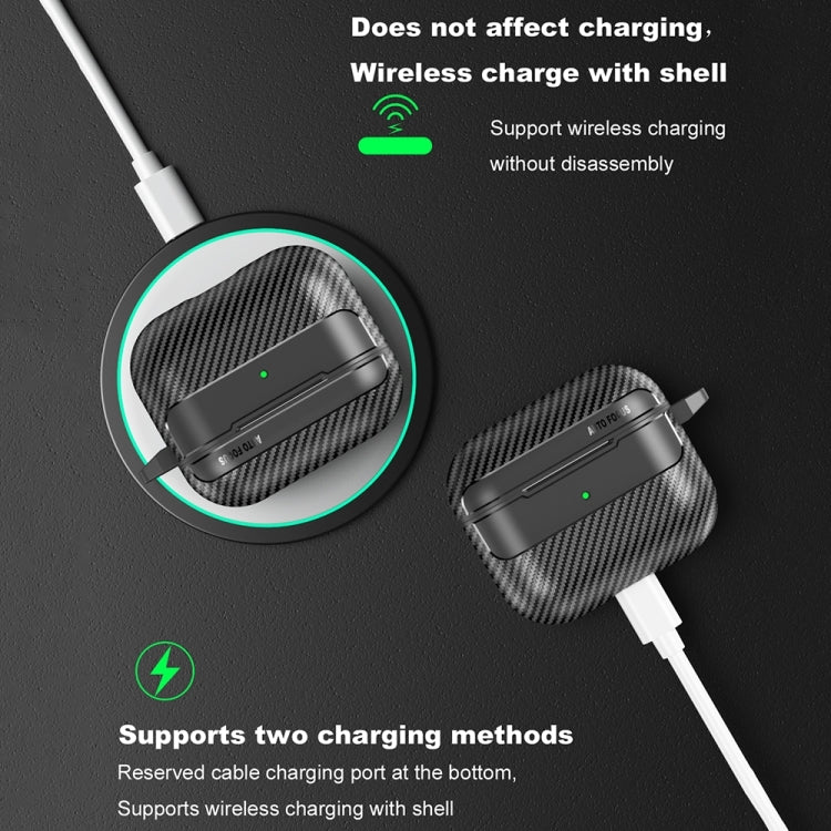 For AirPods 3 Carbon Fiber Texture Anti-fall Earphone Protective Case