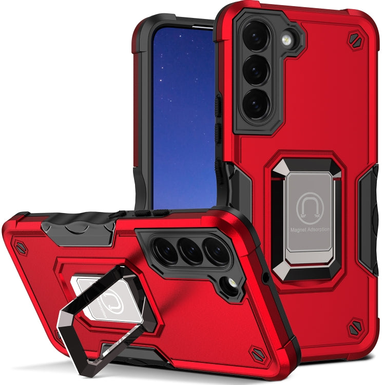 For Samsung Galaxy S23+ 5G Ring Holder Non-slip Shockproof Armor Phone Case