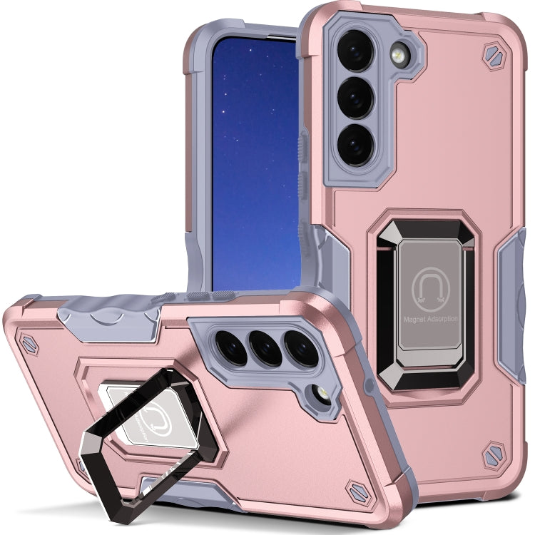 For Samsung Galaxy S23+ 5G Ring Holder Non-slip Shockproof Armor Phone Case