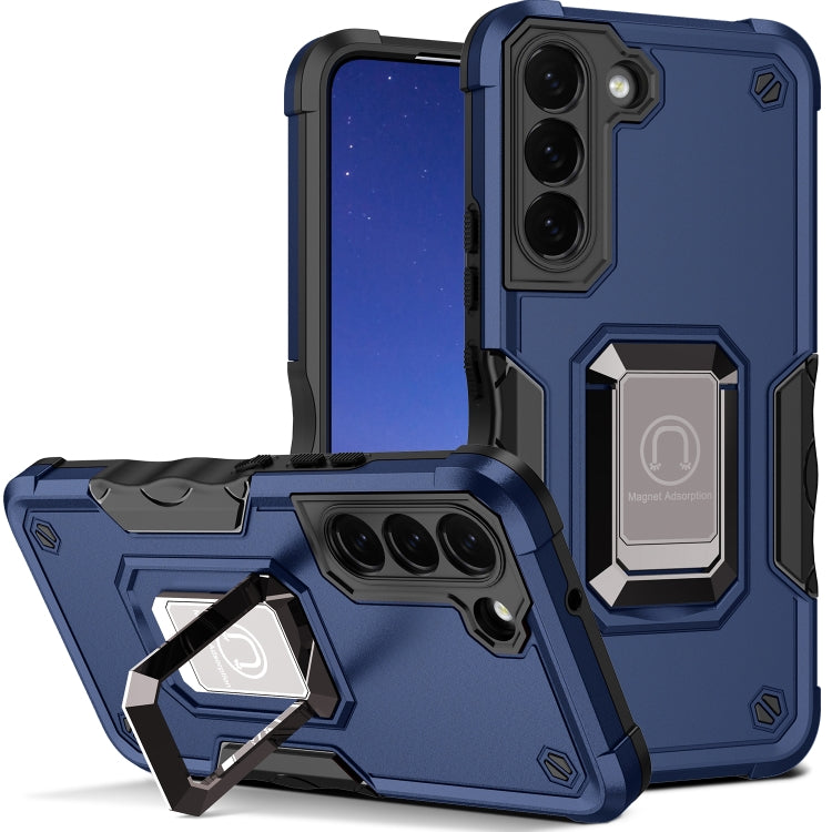 For Samsung Galaxy S23+ 5G Ring Holder Non-slip Shockproof Armor Phone Case