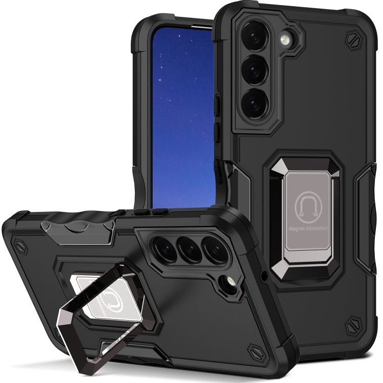 For Samsung Galaxy S23+ 5G Ring Holder Non-slip Shockproof Armor Phone Case