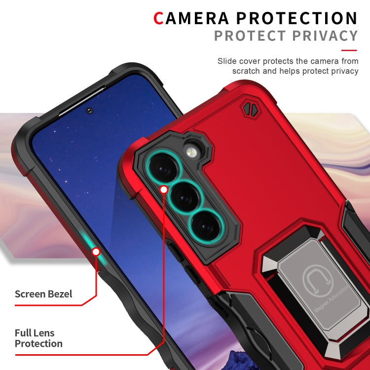 For Samsung Galaxy S23+ 5G Ring Holder Non-slip Shockproof Armor Phone Case
