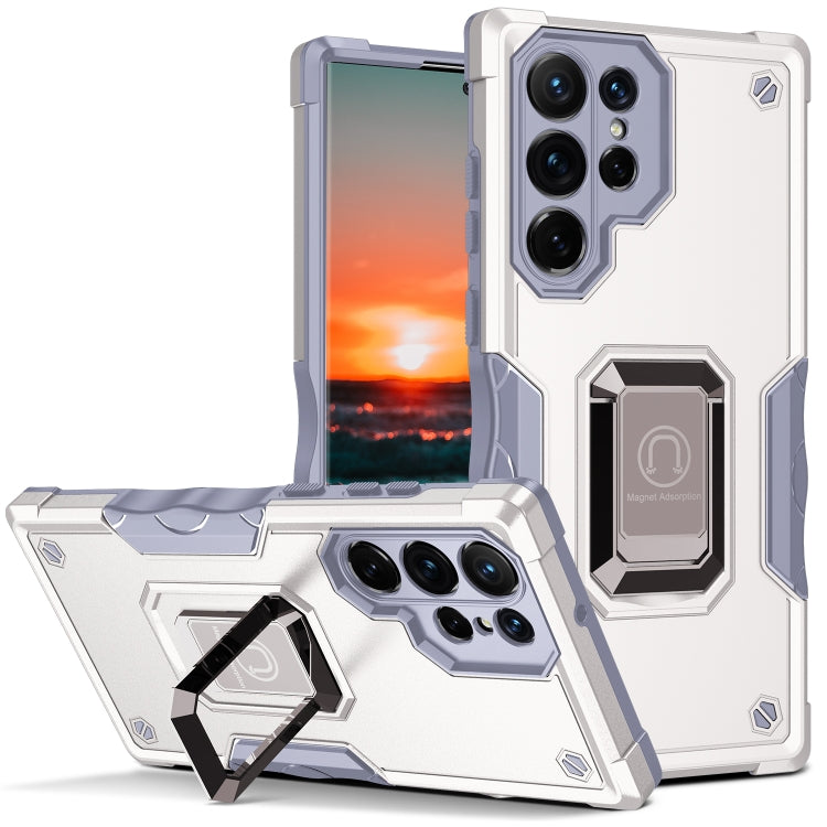 For Samsung Galaxy S23 Ultra 5G Ring Holder Non-slip Shockproof Armor Phone Case