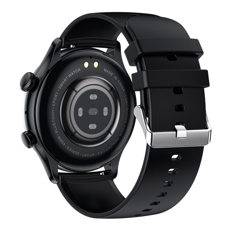 Ochstin 5HK8 Pro 1.36 inch Round Screen Blood Oxygen Blood Pressure Monitoring Bluetooth Smart Watch, Strap:Silicone