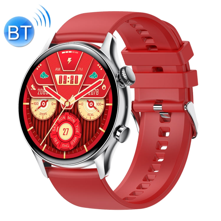 Ochstin 5HK8 Pro 1.36 inch Round Screen Blood Oxygen Blood Pressure Monitoring Bluetooth Smart Watch, Strap:Silicone