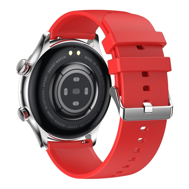 Ochstin 5HK8 Pro 1.36 inch Round Screen Blood Oxygen Blood Pressure Monitoring Bluetooth Smart Watch, Strap:Silicone