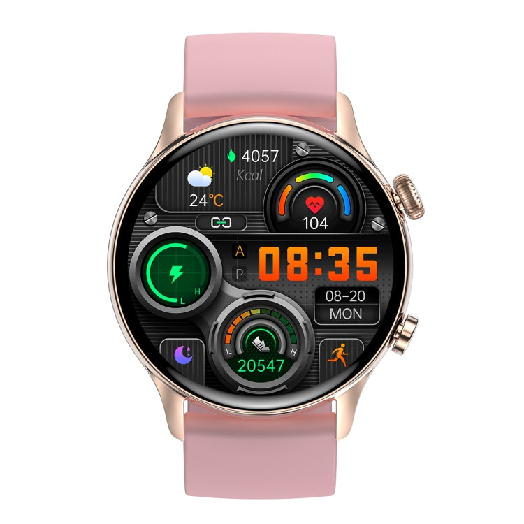 Ochstin 5HK8 Pro 1.36 inch Round Screen Blood Oxygen Blood Pressure Monitoring Bluetooth Smart Watch, Strap:Silicone