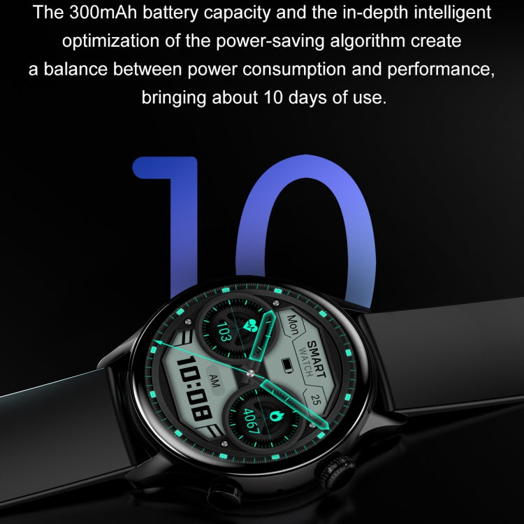 Ochstin 5HK8 Pro 1.36 inch Round Screen Blood Oxygen Blood Pressure Monitoring Bluetooth Smart Watch, Strap:Silicone