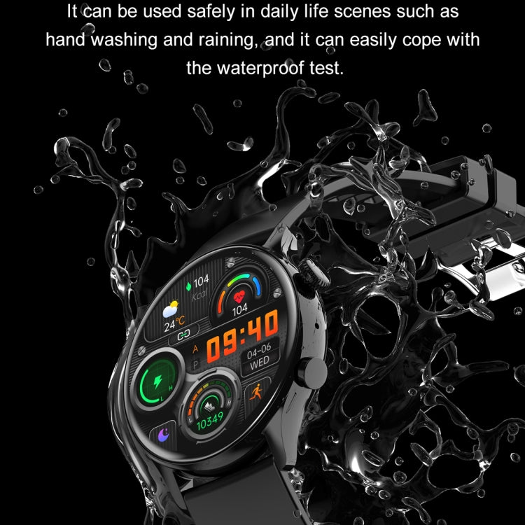 Ochstin 5HK8 Pro 1.36 inch Round Screen Blood Oxygen Blood Pressure Monitoring Bluetooth Smart Watch, Strap:Silicone