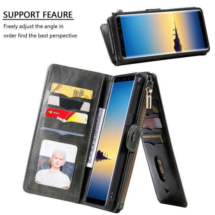For Galaxy Note 8 Multifunctional Retro Detachable Magnetic Horizontal Flip Leather Case with Card Slots & Holder & Wallet & Photo Frame