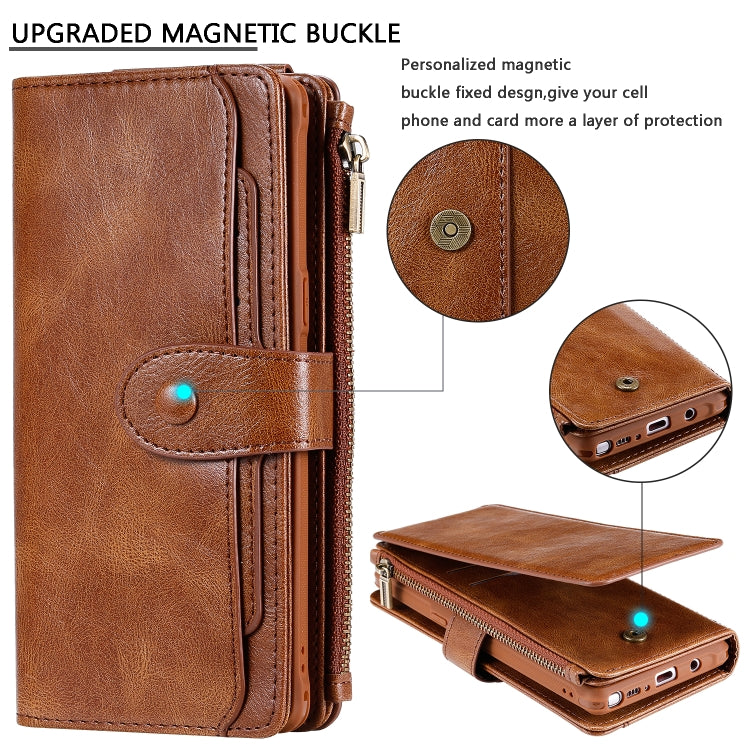 For Galaxy Note 8 Multifunctional Retro Detachable Magnetic Horizontal Flip Leather Case with Card Slots & Holder & Wallet & Photo Frame