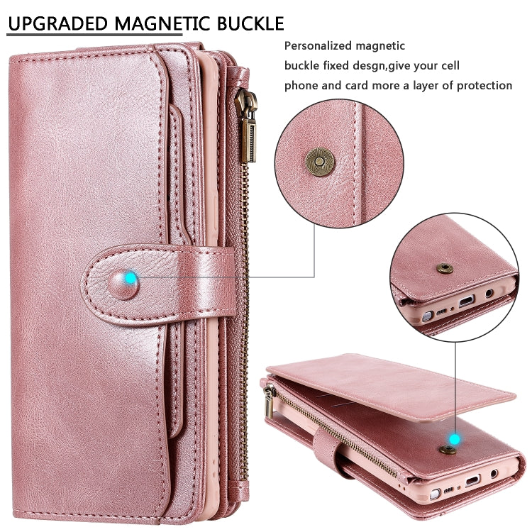 For Galaxy Note 8 Multifunctional Retro Detachable Magnetic Horizontal Flip Leather Case with Card Slots & Holder & Wallet & Photo Frame