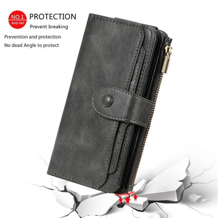 For Galaxy S8 Multifunctional Retro Detachable Magnetic Horizontal Flip Leather Case with Card Slots & Holder & Wallet & Photo Frame
