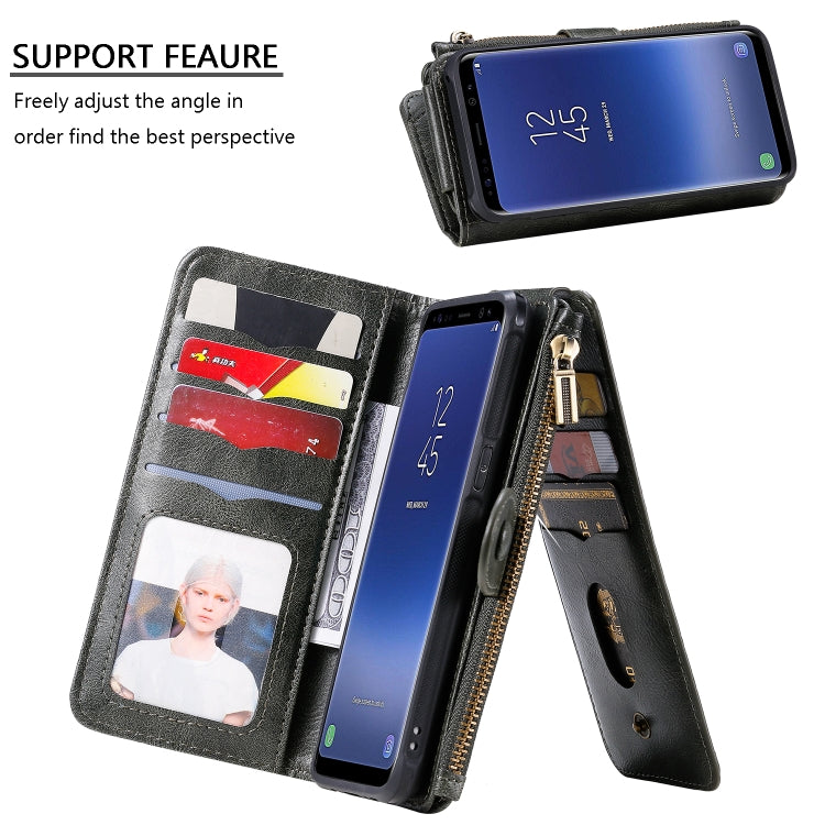 For Galaxy S8 Multifunctional Retro Detachable Magnetic Horizontal Flip Leather Case with Card Slots & Holder & Wallet & Photo Frame