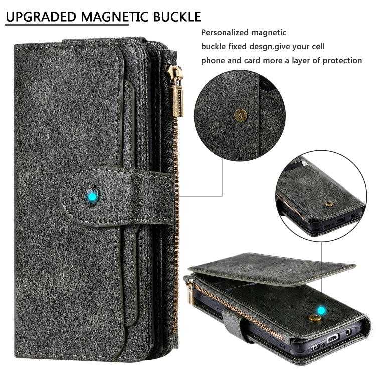 For Galaxy S8 Multifunctional Retro Detachable Magnetic Horizontal Flip Leather Case with Card Slots & Holder & Wallet & Photo Frame