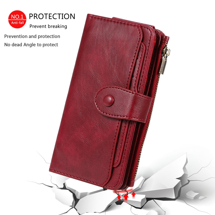For Galaxy S8 Multifunctional Retro Detachable Magnetic Horizontal Flip Leather Case with Card Slots & Holder & Wallet & Photo Frame