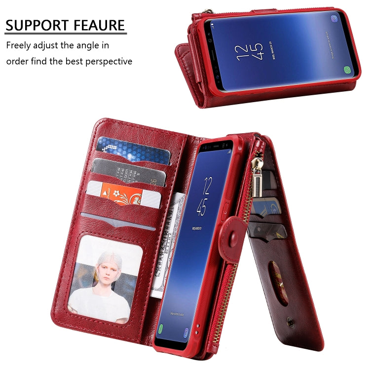 For Galaxy S8 Multifunctional Retro Detachable Magnetic Horizontal Flip Leather Case with Card Slots & Holder & Wallet & Photo Frame
