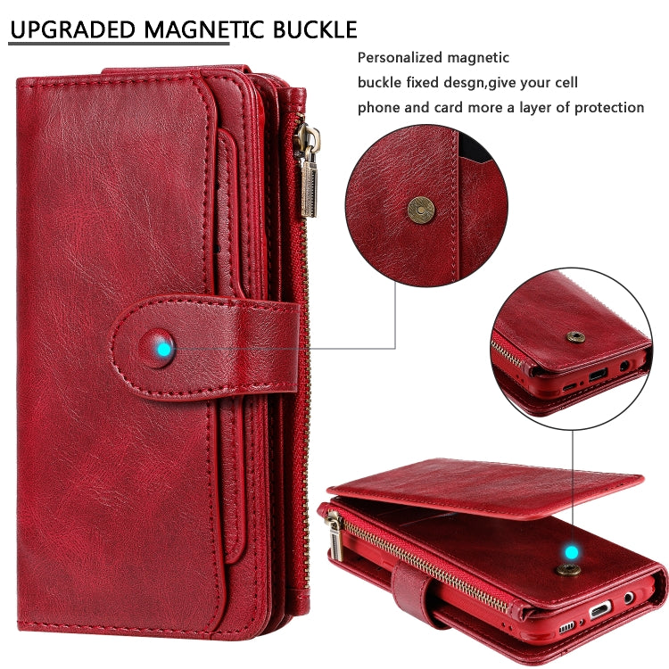 For Galaxy S8 Multifunctional Retro Detachable Magnetic Horizontal Flip Leather Case with Card Slots & Holder & Wallet & Photo Frame