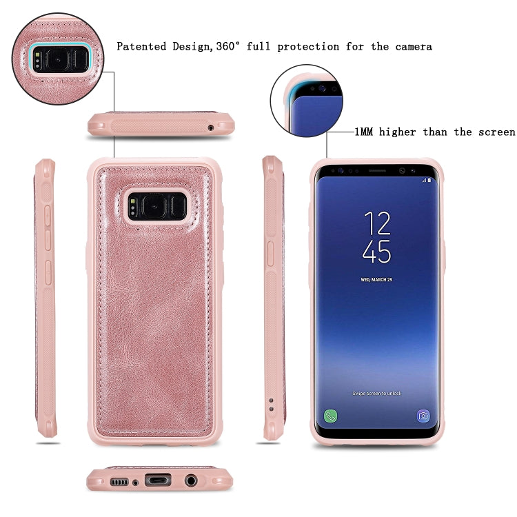 For Galaxy S8 Multifunctional Retro Detachable Magnetic Horizontal Flip Leather Case with Card Slots & Holder & Wallet & Photo Frame