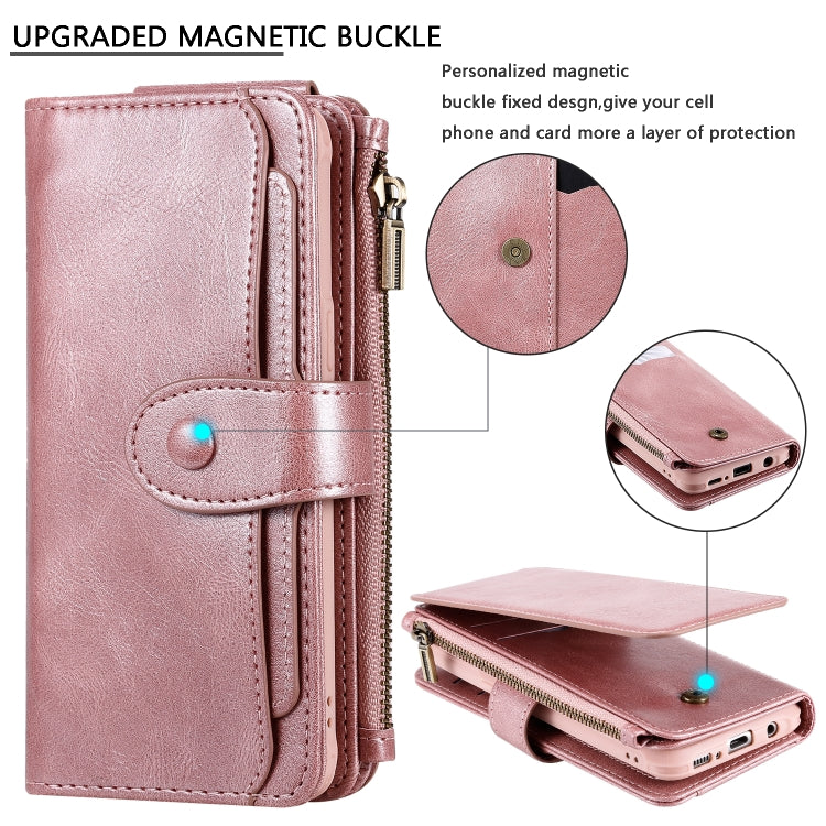 For Galaxy S8 Multifunctional Retro Detachable Magnetic Horizontal Flip Leather Case with Card Slots & Holder & Wallet & Photo Frame