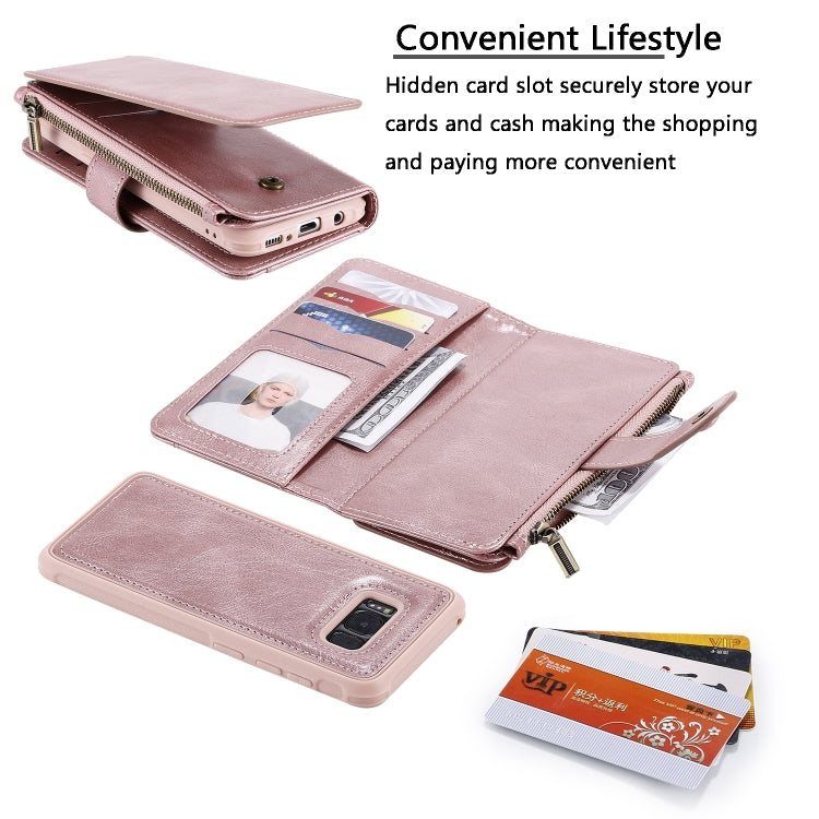 For Galaxy S8 Multifunctional Retro Detachable Magnetic Horizontal Flip Leather Case with Card Slots & Holder & Wallet & Photo Frame