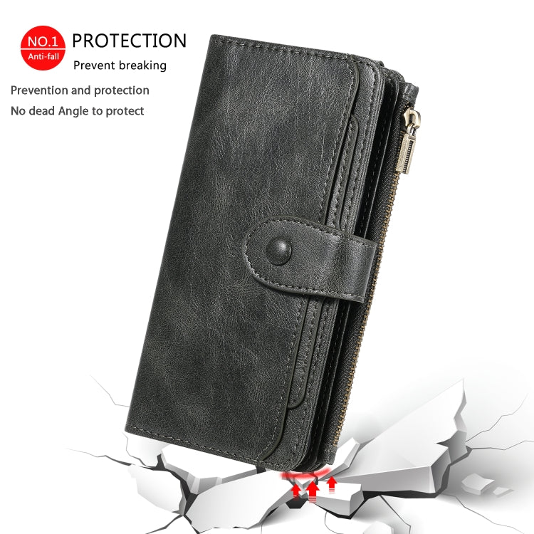 For Galaxy S8+ Multifunctional Retro Detachable Magnetic Horizontal Flip Leather Case with Card Slots & Holder & Wallet & Photo Frame