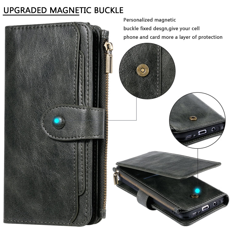 For Galaxy S8+ Multifunctional Retro Detachable Magnetic Horizontal Flip Leather Case with Card Slots & Holder & Wallet & Photo Frame