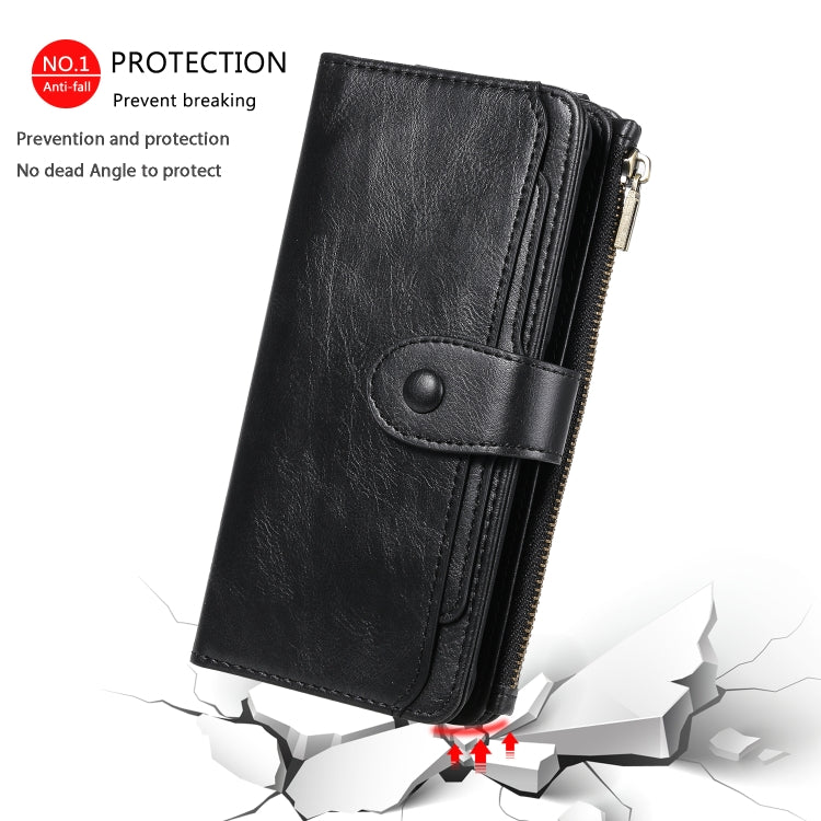 For Galaxy S8+ Multifunctional Retro Detachable Magnetic Horizontal Flip Leather Case with Card Slots & Holder & Wallet & Photo Frame