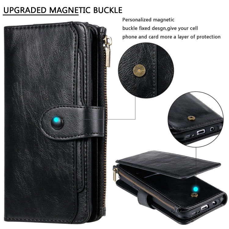 For Galaxy S8+ Multifunctional Retro Detachable Magnetic Horizontal Flip Leather Case with Card Slots & Holder & Wallet & Photo Frame