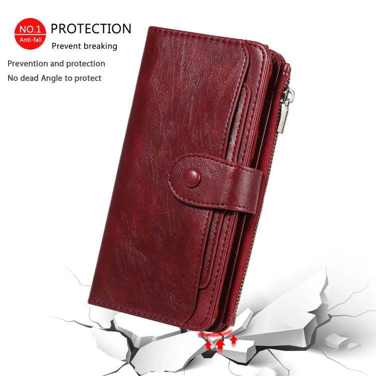 For Galaxy S8+ Multifunctional Retro Detachable Magnetic Horizontal Flip Leather Case with Card Slots & Holder & Wallet & Photo Frame