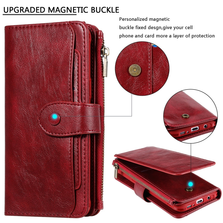For Galaxy S8+ Multifunctional Retro Detachable Magnetic Horizontal Flip Leather Case with Card Slots & Holder & Wallet & Photo Frame