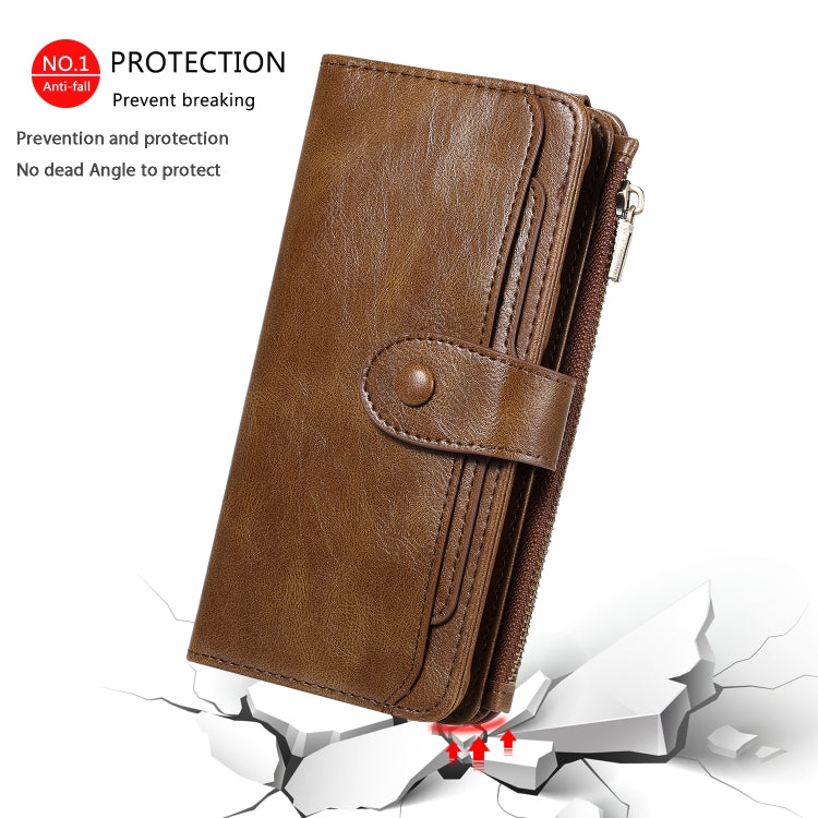 For Galaxy S8+ Multifunctional Retro Detachable Magnetic Horizontal Flip Leather Case with Card Slots & Holder & Wallet & Photo Frame