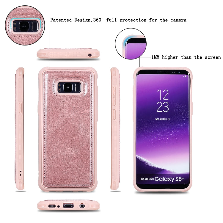 For Galaxy S8+ Multifunctional Retro Detachable Magnetic Horizontal Flip Leather Case with Card Slots & Holder & Wallet & Photo Frame