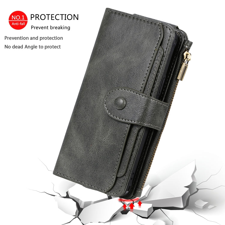 For Galaxy S9 Multifunctional Retro Detachable Magnetic Horizontal Flip Leather Case with Card Slots & Holder & Wallet & Photo Frame