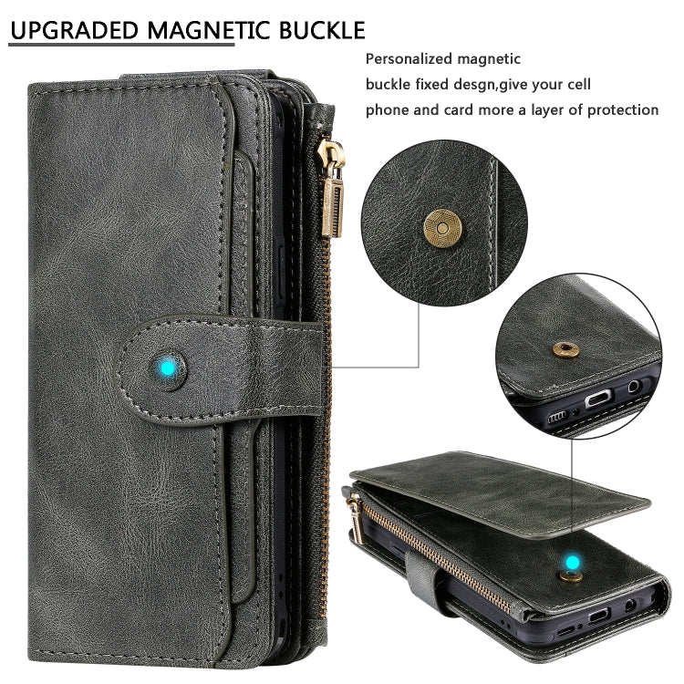 For Galaxy S9 Multifunctional Retro Detachable Magnetic Horizontal Flip Leather Case with Card Slots & Holder & Wallet & Photo Frame