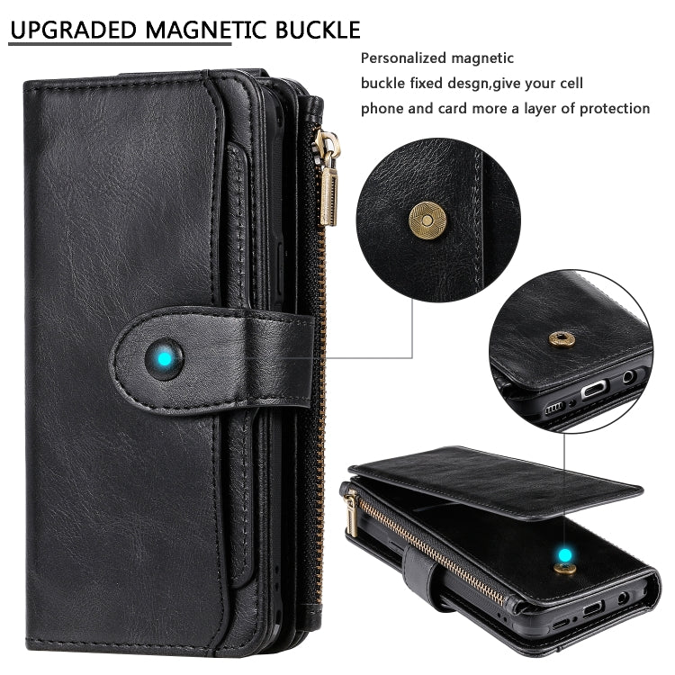 For Galaxy S9 Multifunctional Retro Detachable Magnetic Horizontal Flip Leather Case with Card Slots & Holder & Wallet & Photo Frame