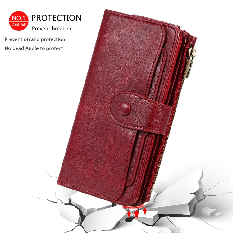 For Galaxy S9 Multifunctional Retro Detachable Magnetic Horizontal Flip Leather Case with Card Slots & Holder & Wallet & Photo Frame