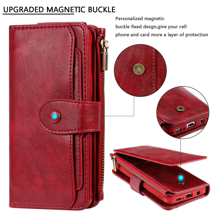 For Galaxy S9 Multifunctional Retro Detachable Magnetic Horizontal Flip Leather Case with Card Slots & Holder & Wallet & Photo Frame