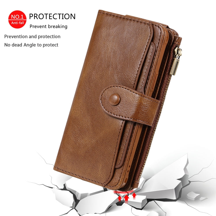 For Galaxy S9 Multifunctional Retro Detachable Magnetic Horizontal Flip Leather Case with Card Slots & Holder & Wallet & Photo Frame