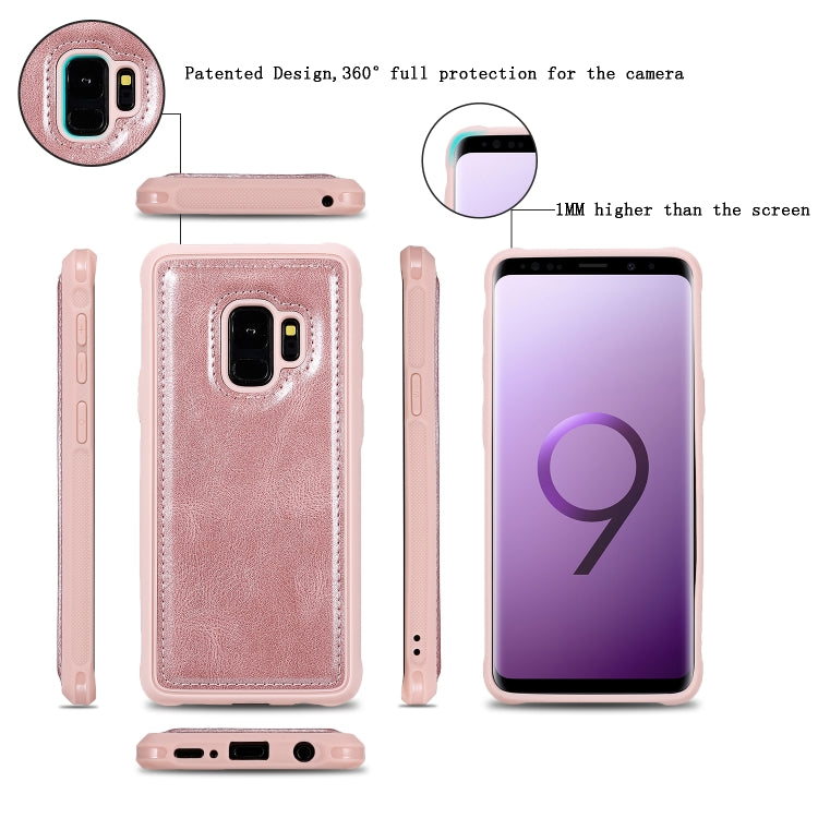 For Galaxy S9 Multifunctional Retro Detachable Magnetic Horizontal Flip Leather Case with Card Slots & Holder & Wallet & Photo Frame