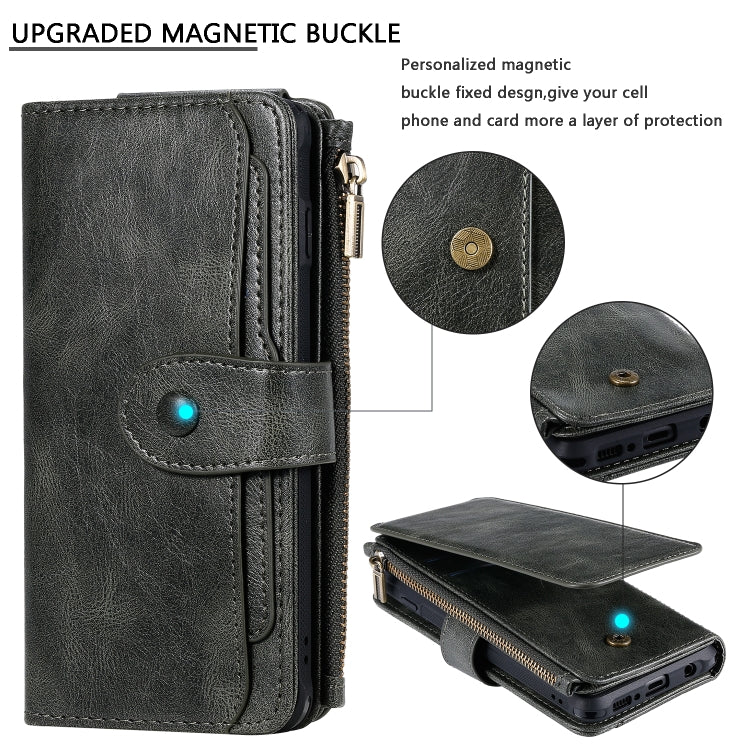 For Galaxy S10 Multifunctional Retro Detachable Magnetic Horizontal Flip Leather Case with Card Slots & Holder & Wallet & Photo Frame