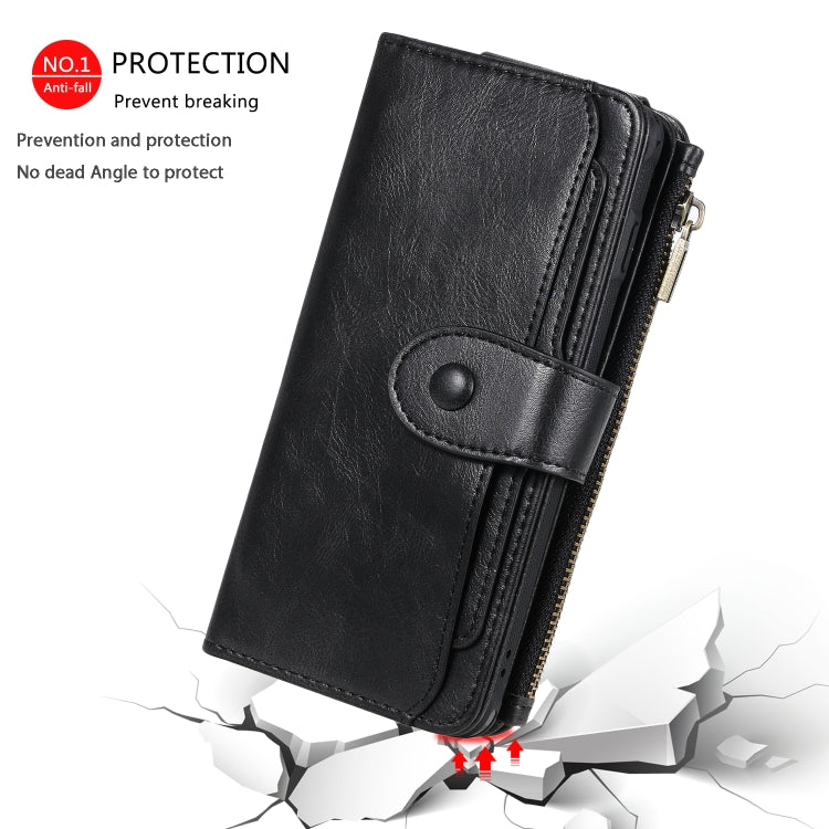 For Galaxy S10 Multifunctional Retro Detachable Magnetic Horizontal Flip Leather Case with Card Slots & Holder & Wallet & Photo Frame