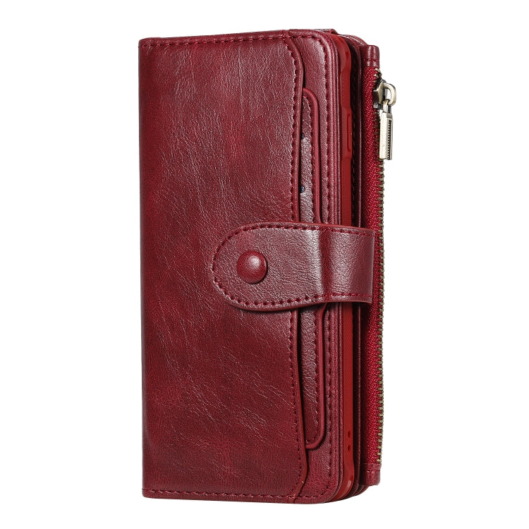 For Galaxy S10 Multifunctional Retro Detachable Magnetic Horizontal Flip Leather Case with Card Slots & Holder & Wallet & Photo Frame