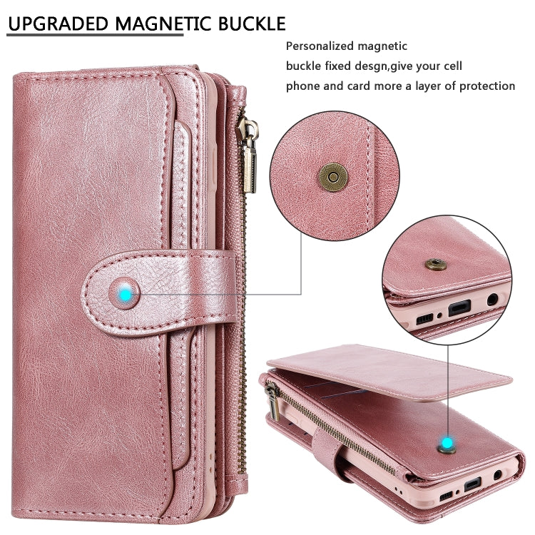 For Galaxy S10 Multifunctional Retro Detachable Magnetic Horizontal Flip Leather Case with Card Slots & Holder & Wallet & Photo Frame