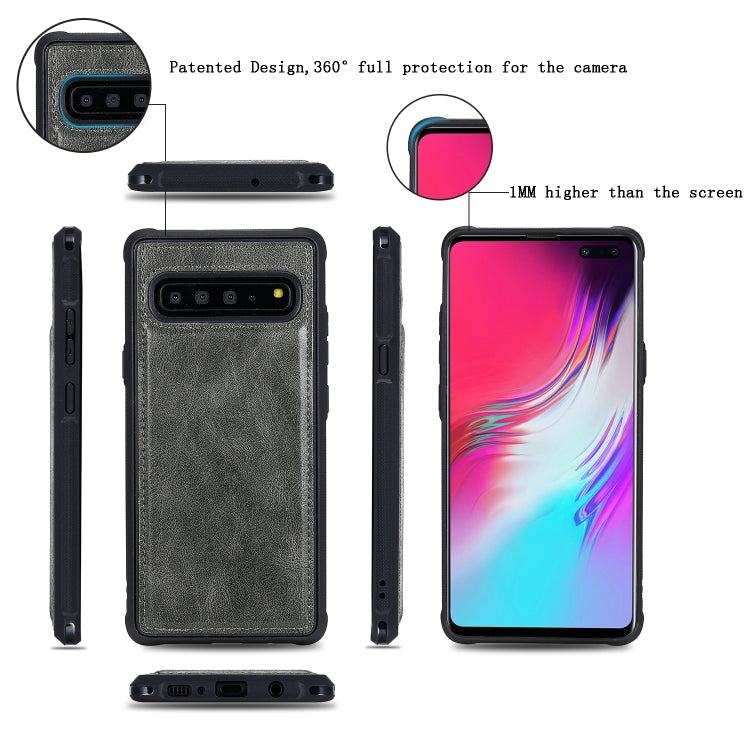 For Galaxy S10 5G Multifunctional Retro Detachable Magnetic Horizontal Flip Leather Case with Card Slots & Holder & Wallet & Photo Frame